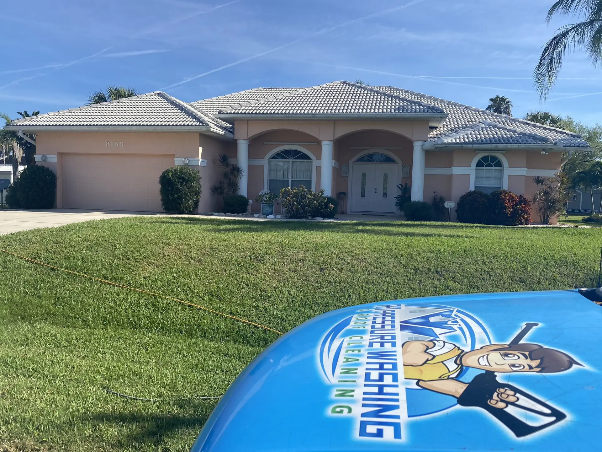 Tile roof cleaning in Port Charlotte FL from A-1 Pressure Washing & Roof Cleaning