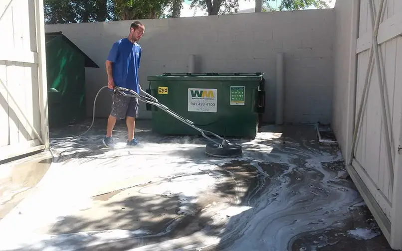 Dumpster Pad Cleaning | A-1 Pressure Washing & Roof Cleaning