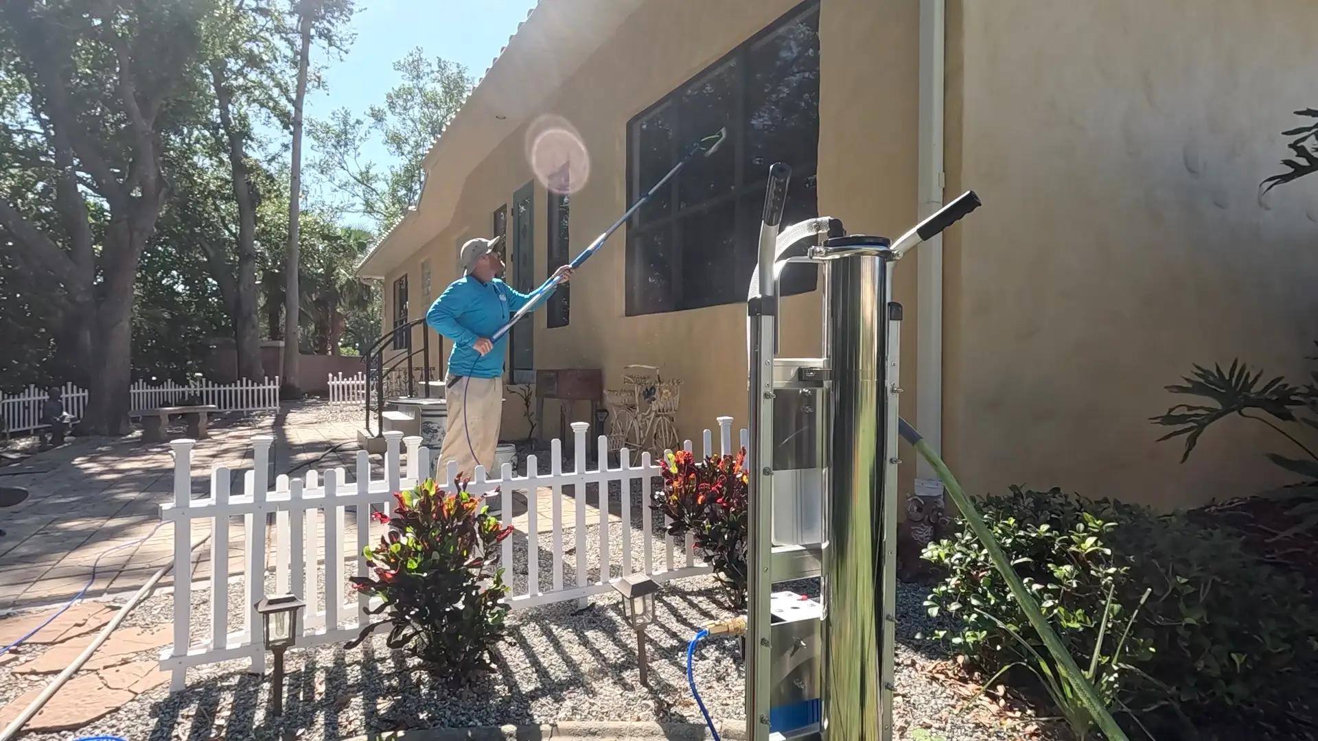 3 stage water fed pole window cleaning system in North Port FL